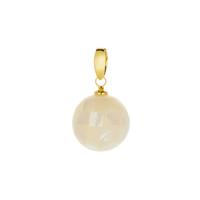 Mother of Pearl Pendant in Gold Tone Sterling Silver 