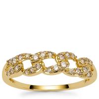 Golden Ivory Diamonds Ring in 9K Gold 0.36ct