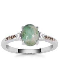Gem-Jelly™ Aquaprase™ Ring with Champagne Diamond in Sterling Silver 1.25cts