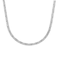 18" Sterling Silver Couture Diamond Cut Forzentina Chain 3.29g