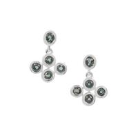 Natural Umba Sapphire Earrings in Sterling Silver 2.50cts