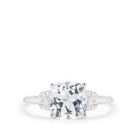White Topaz Ring in Sterling Silver 3.81cts