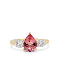 Cherry Blossom™ Morganite Ring with Diamond in 18K Gold 1.40cts 