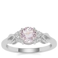 Brazilian Kunzite Ring with White Zircon in Sterling Silver 1.24cts