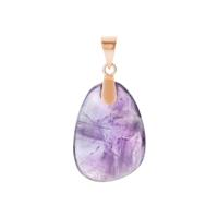 Zambian Amethyst Pendant in Rose Gold Tone Sterling Silver 31.77cts
