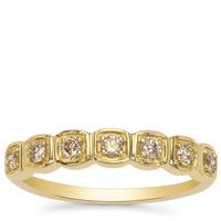 Champagne Argyle Diamond Ring in 9K Gold 0.26ct