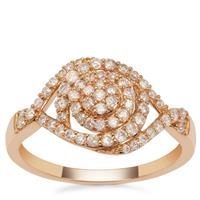 Natural Pink Diamonds Ring in 9K Rose Gold 0.57ct