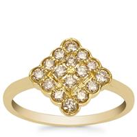 Champagne Argyle Diamond Ring in 9K Gold 0.51ct