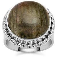Purple Labradorite Ring in Sterling Silver 14.50cts