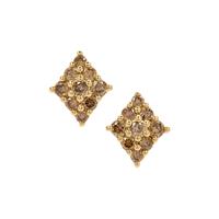 Cocoa  Diamonds Earrings in 9K Gold 0.34ct