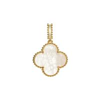 Rose Quartz Pendant in Gold Tone Sterling Silver 4.50cts