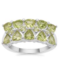 Peridot Ring in Sterling Silver 2.75cts