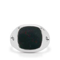 Bloodstone Ring in Sterling Silver 6cts