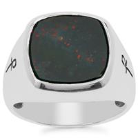 Bloodstone Ring in Sterling Silver 6cts