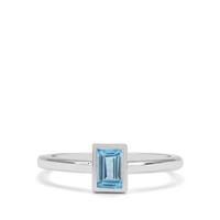 Swiss Blue Topaz Ring in Sterling Silver 0.50ct