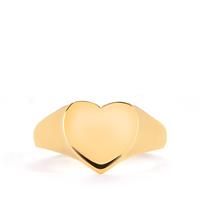 9K Gold Heart Ring 3.72g