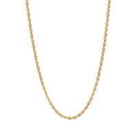 30" 9K Gold Altro Hollow Rope Necklace 6.60g