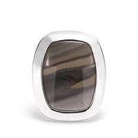 Cappuccino Flint Ring  in Sterling Silver 12.4cts