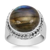 Canadian Labradorite Ring in Sterling Silver 10cts