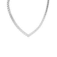 16" Sterling Silver Altro Chevron V-Shaped Necklace 40.70g