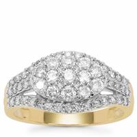 Canadian Diamond Ring in 9K Gold 1cts