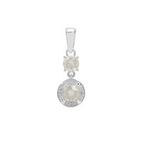 Champagne Serenite Pendant with White Zircon in Sterling Silver 1.05cts