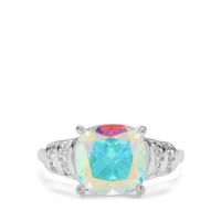 Mercury Mystic Topaz Ring with White Zircon in Sterling Silver 5.25cts