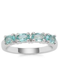Madagascan Blue Apatite Ring in Sterling Silver 1.23cts