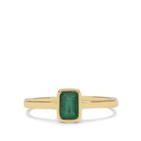 Emerald Ring in 9K Gold 0.50ct - May Birthstone