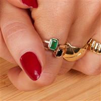 Emerald Ring in 9K Gold 0.50ct - May Birthstone