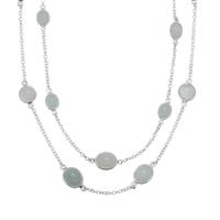 Aquamarine Necklace in Sterling Silver 22.44cts