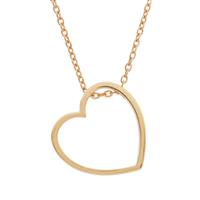 Heart Necklace in Rose Gold Plated Sterling Silver