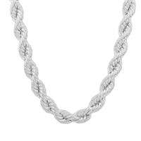 18" Sterling Silver Couture Hollow Rope  Chain 16.86g