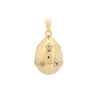 Santa Maria Aquamarine Pendant in Gold Plated Sterling Silver 0.55ct