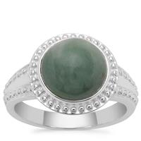 Type A Burmese Jadeite Ring in Sterling Silver 5cts