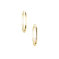 9K Gold Plain Hoop Earrings 0.91g