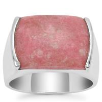Norwegian Thulite Ring in Sterling Silver 7.83cts