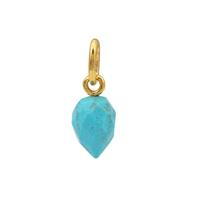 Sleeping Beauty Turquoise Pendant in Gold Plated Sterling Silver 2.80cts