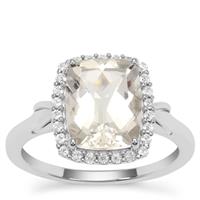 Cullinan Topaz Ring in Platinum Plated Sterling Silver 4cts