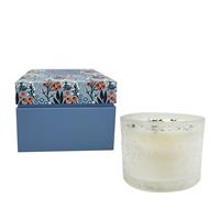 Gem Auras Wintertime Triple Wick Candle - Clear Quartz, Snowflake Obsidian & White Jade 60cts