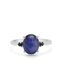 Thai Sapphire Ring with Blue Sapphire in Sterling Silver 4.40cts (F)