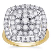 Diamonds Ring in 9K Gold 1.95cts