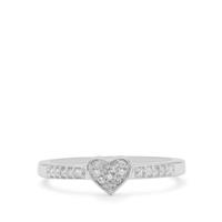 Diamond Ring in Sterling Silver 0.10ct