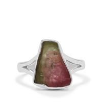 Watermelon Tourmaline Ring in Sterling Silver 1.95cts