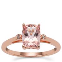 Cherry Blossom™ Morganite Ring with Natural Pink Diamond in 9K Rose Gold 1.35cts