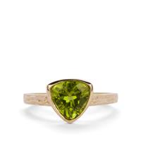 Red Dragon Peridot Ring in 9K Gold 1.90cts