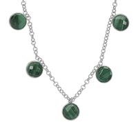 Congo Malachite Necklace in Sterling Silver 26.50cts