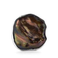 Iris Baroque Cultured Pearl Ring in Sterling Silver (20mm x 17mm)