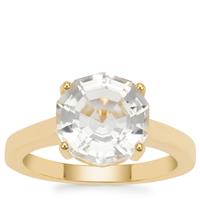 White Topaz Decadence Ring in Gold Plated Sterling Silver 4.50cts