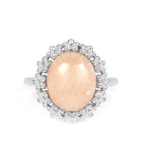 Morganite Ring in Sterling Silver 4.78cts
